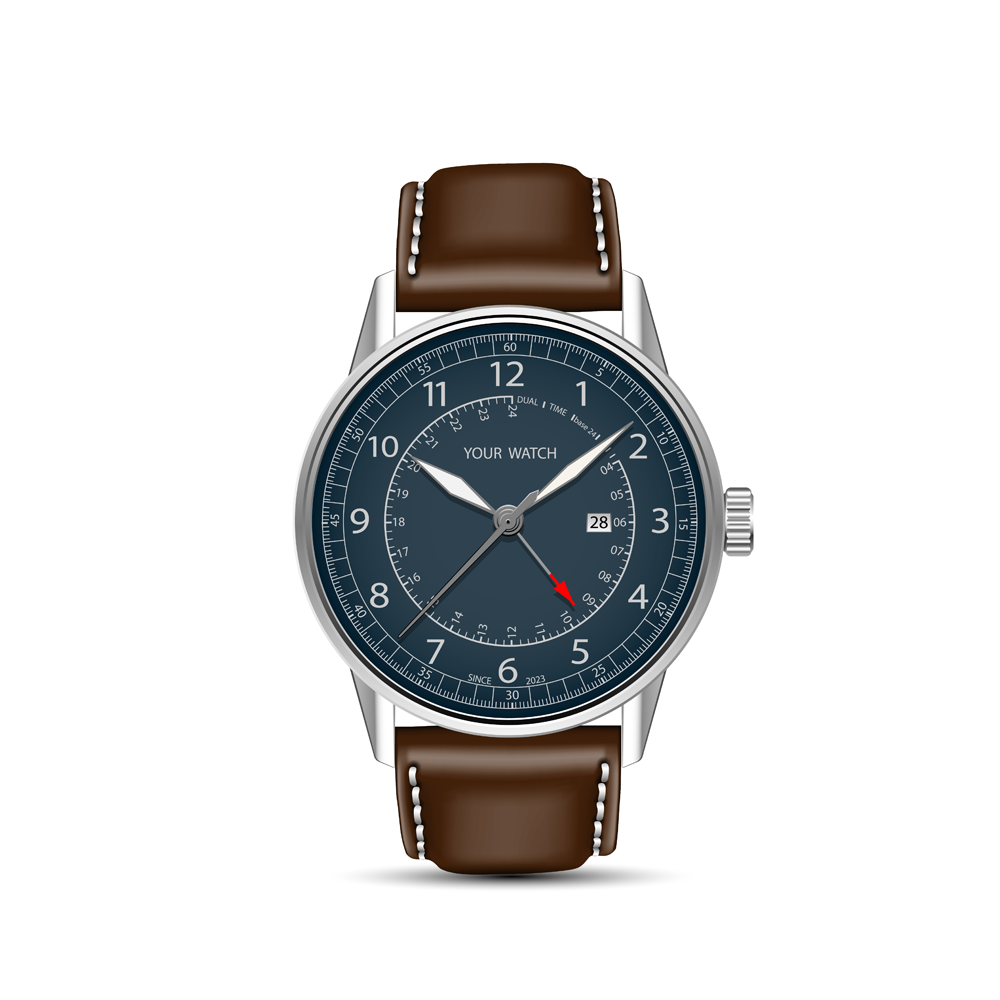 Men's Classic Leather Dial Watch