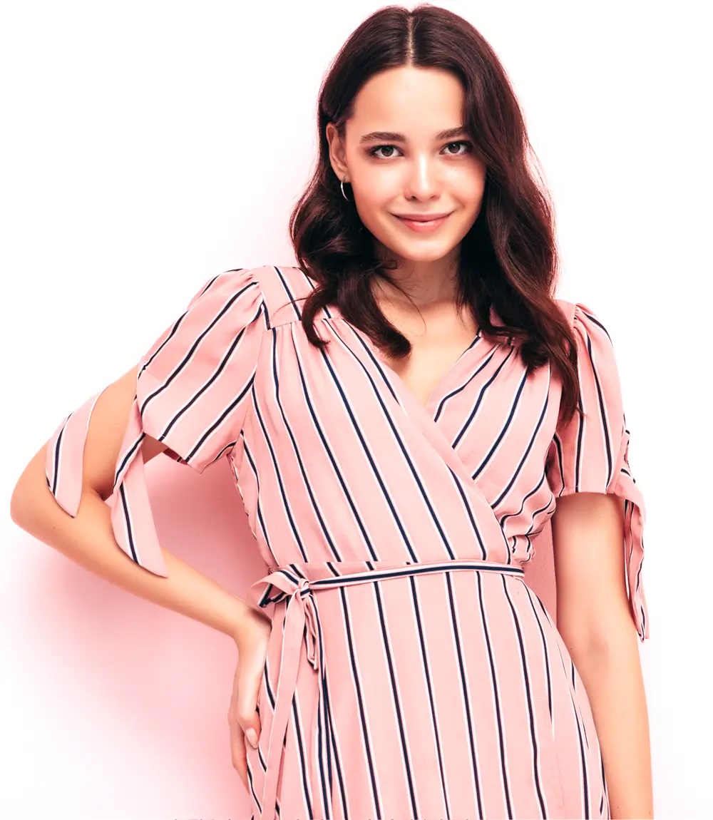 Women's A-Line Super Pink Western Dress – Elegant Party & Casual Wear Fashion Dress