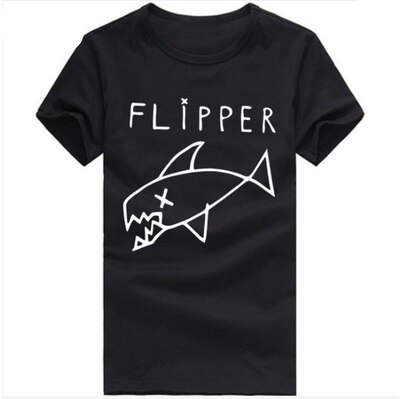 Flipper Fish Rock Band T-Shirt for Men – 100% Cotton, O-Neck Casual Tee